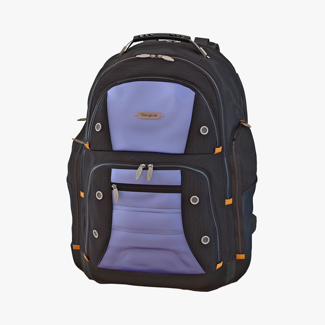 Backpack 2 Blue 3D Model preview