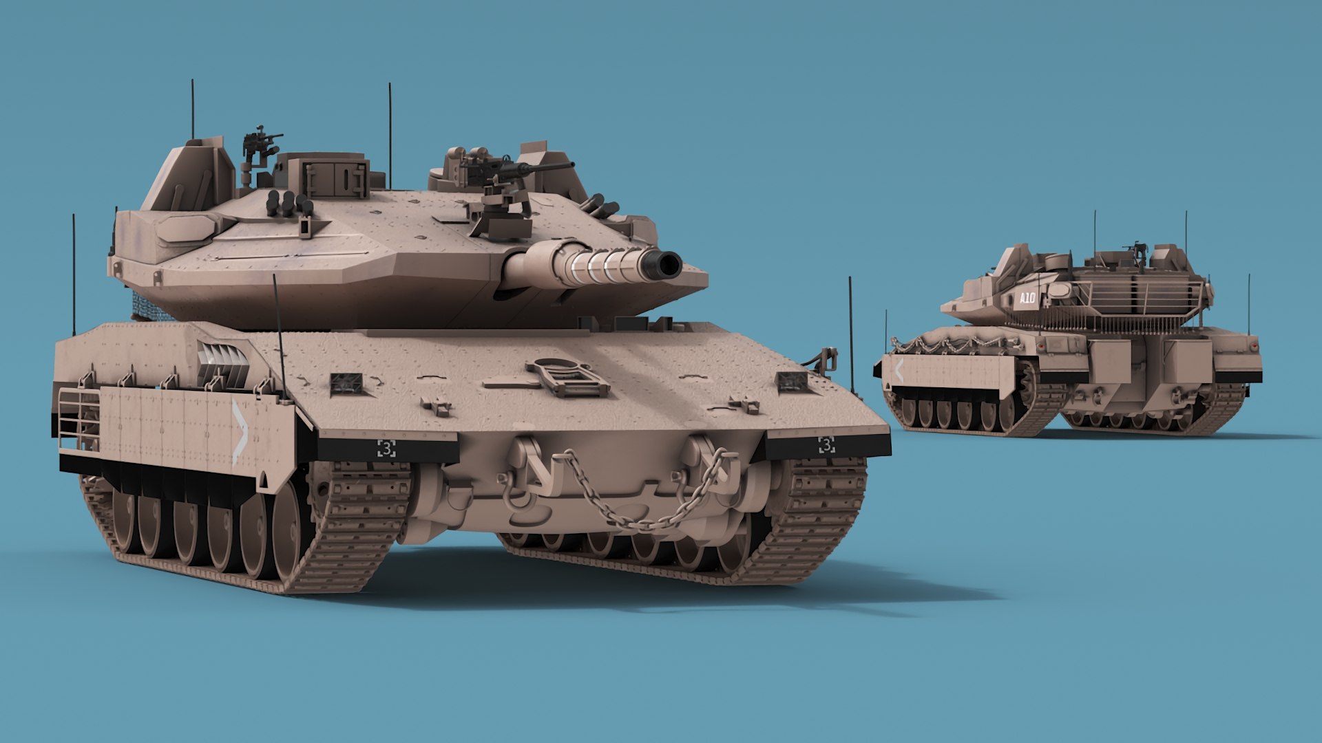 3D Israeli Tank Merkava 5 Beige - TurboSquid 2290840