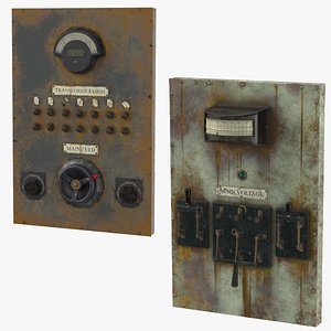 3D panels gauges levers