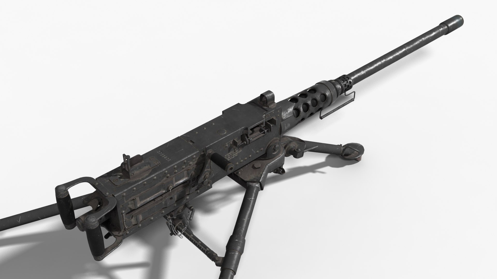 Browning M2 50 Cal 3d Obj