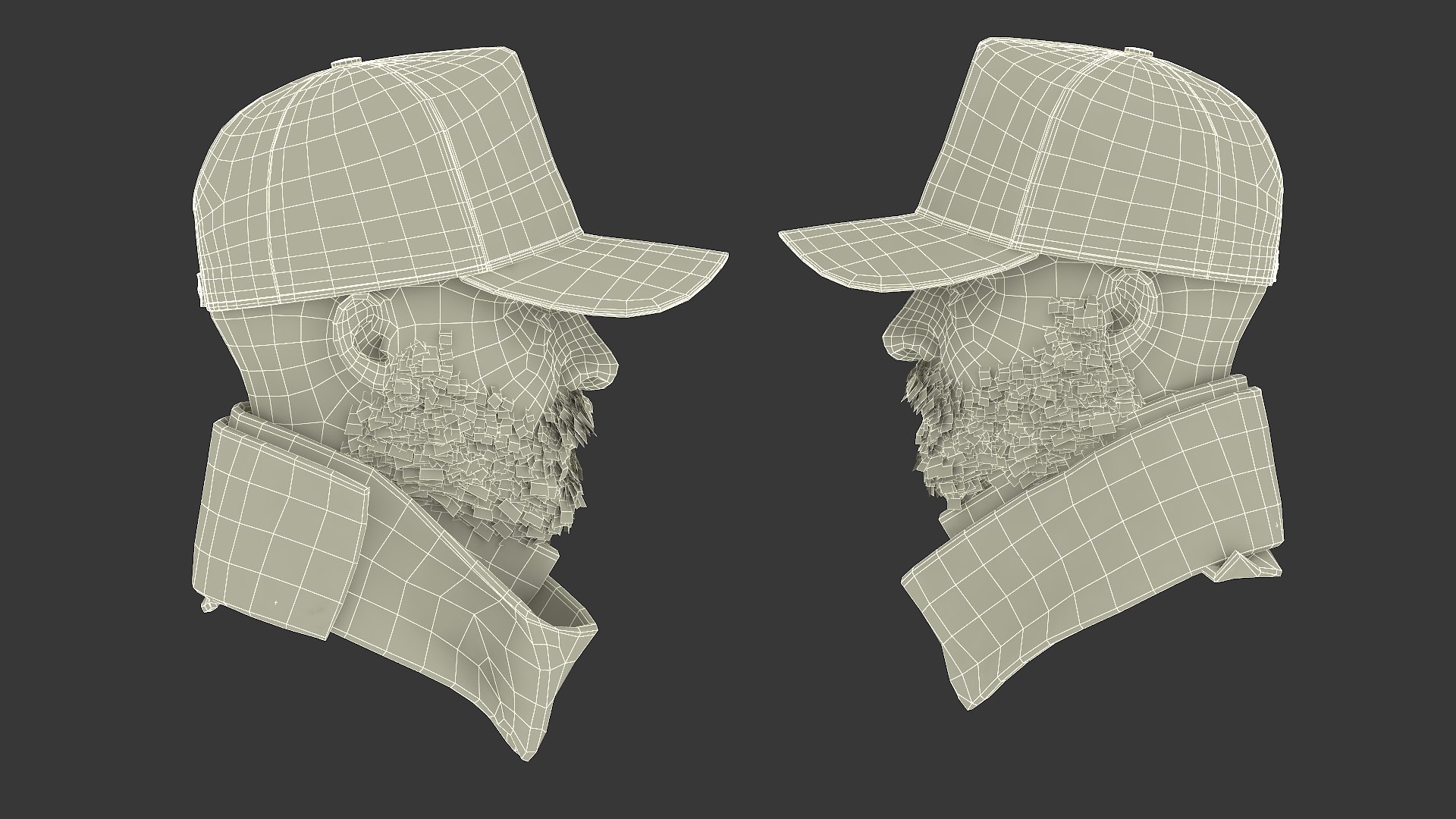 3D Homeless Man Head In Trump Cap Model - TurboSquid 2329707