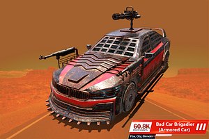 3D Bad Car Brigadier Armored Car model