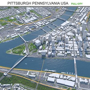 3D city area building