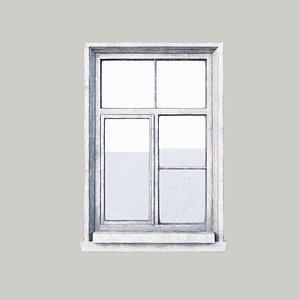 3D Old Wooden Window model