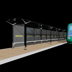 tram shelter 3d model