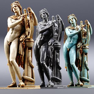 3D Apollo Kitharoidos Sculpture model