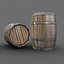 Realistic Low Poly Barrel