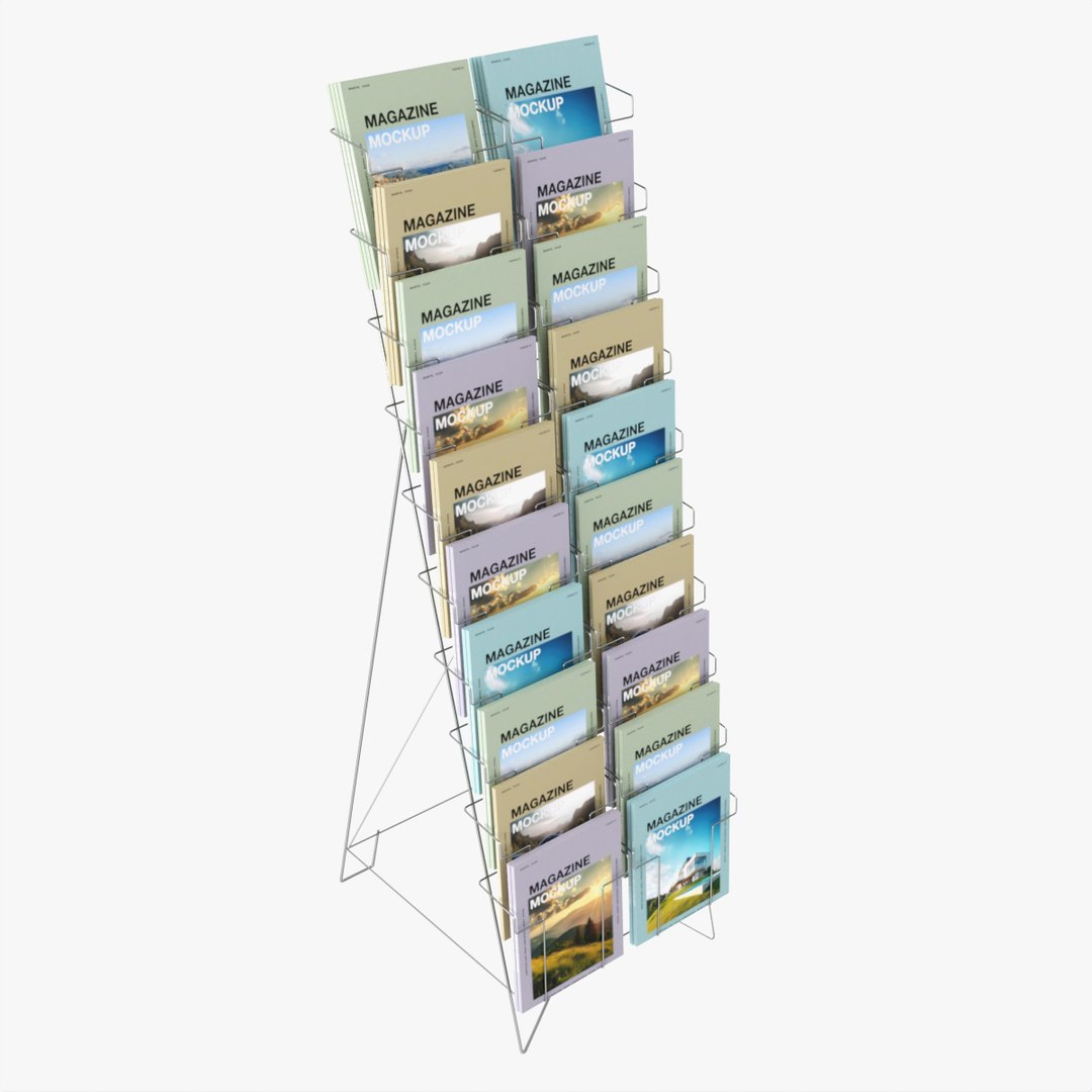 3D Model Store Wire Literature Rack - TurboSquid 2277927