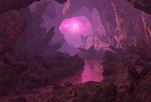 3D Scifi Cave Environment