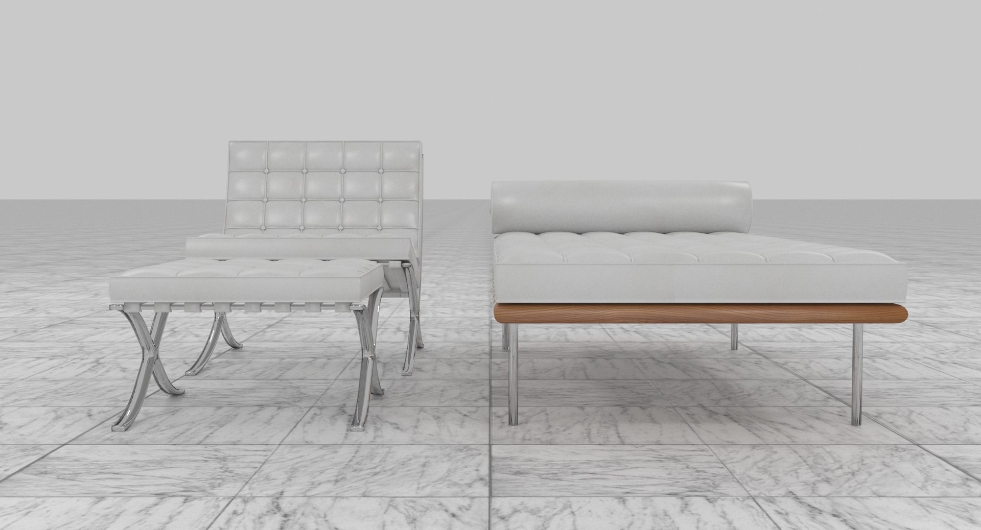 Knoll White Leather Barcelona Chair Couch and Stool Ottoman Set 3D model https://p.turbosquid.com/ts-thumb/SA/xM9DNW/sY/barcelonaset1613/jpg/1622918188/1920x1080/fit_q87/b3f5b0fb2e1bbaefe399e0df0742f9ba596629f1/barcelonaset1613.jpg