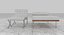 Knoll White Leather Barcelona Chair Couch and Stool Ottoman Set