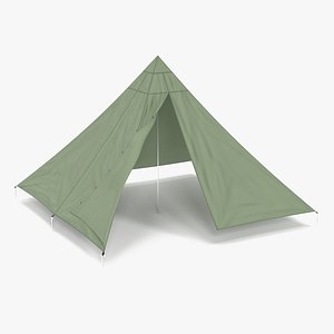 3d max floorless camping tent open