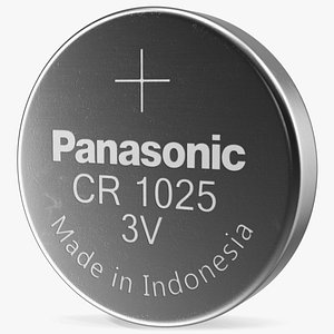 Button Cell Battery Panasonic CR1025 3D model