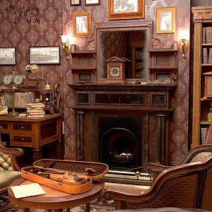 21b Baker Street Consulting Room model