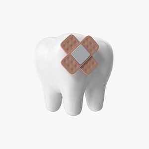 Bad Tooth Cartoon 3D model