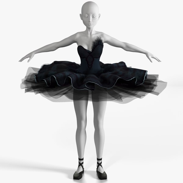 godt volatilitet Hobart 3D ballerina black swan dress - TurboSquid 1304839
