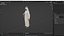 Homme arabe en Kandura A Pose Blanc