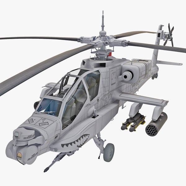 ah-64 apache 2 rigged 3d model