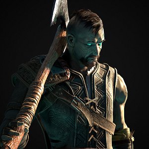 3D model character warrior