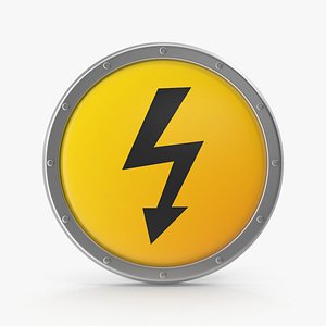 High Voltage Symbol 3D model