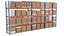Warehouse Shelf With Pallets