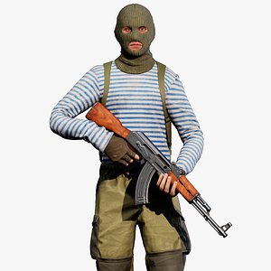 3D soldier gorka suit