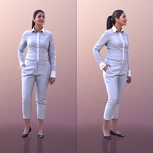 3D woman business standing