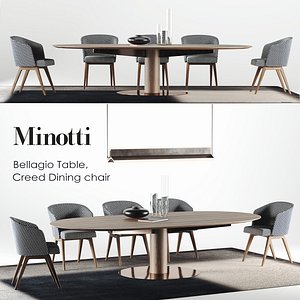 minotti dining bellagio set 3D model