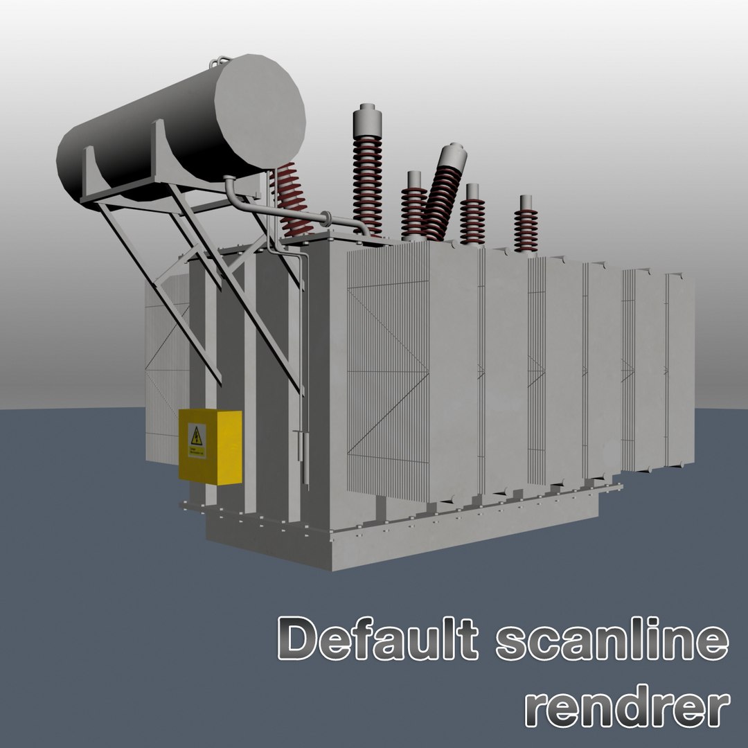 3d Model Of Voltage Electrical Transformer