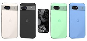 3D Google Pixel 8a All Colors Low Poly model