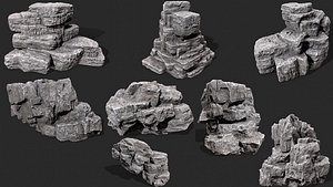 3D Rock Collection 019