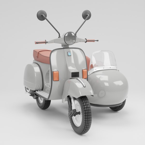 3D model Vespa PX 125 2011 With Sidecar - TurboSquid 1927238