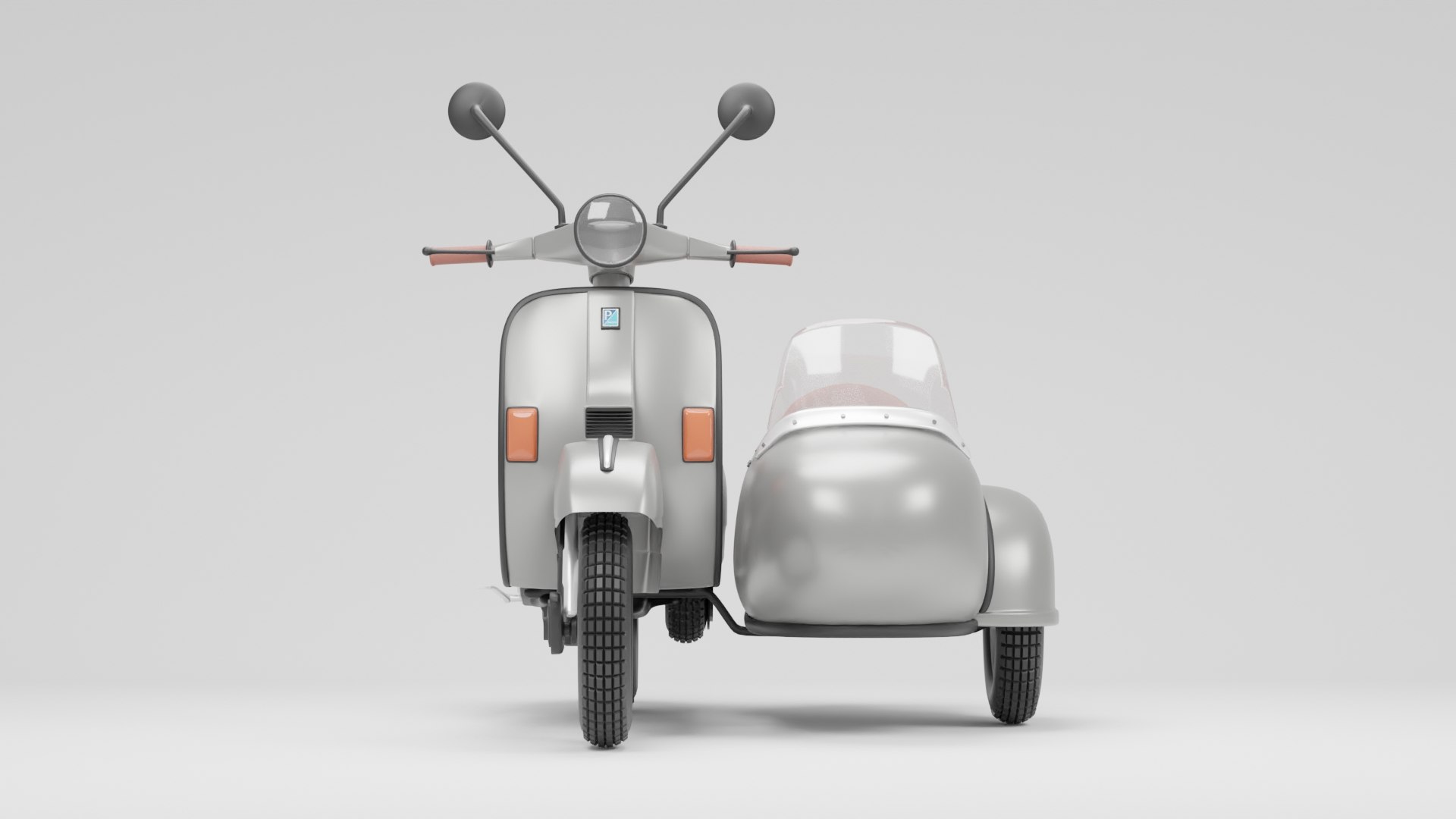 3D model Vespa PX 125 2011 With Sidecar - TurboSquid 1927238