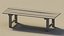 Low Poly Wooden Bench