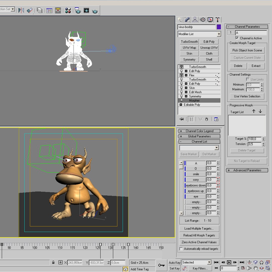 3d rigged animation walk