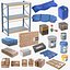 Estante industrial com suportes