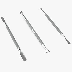 Professional Cuticle Pusher Silver Set