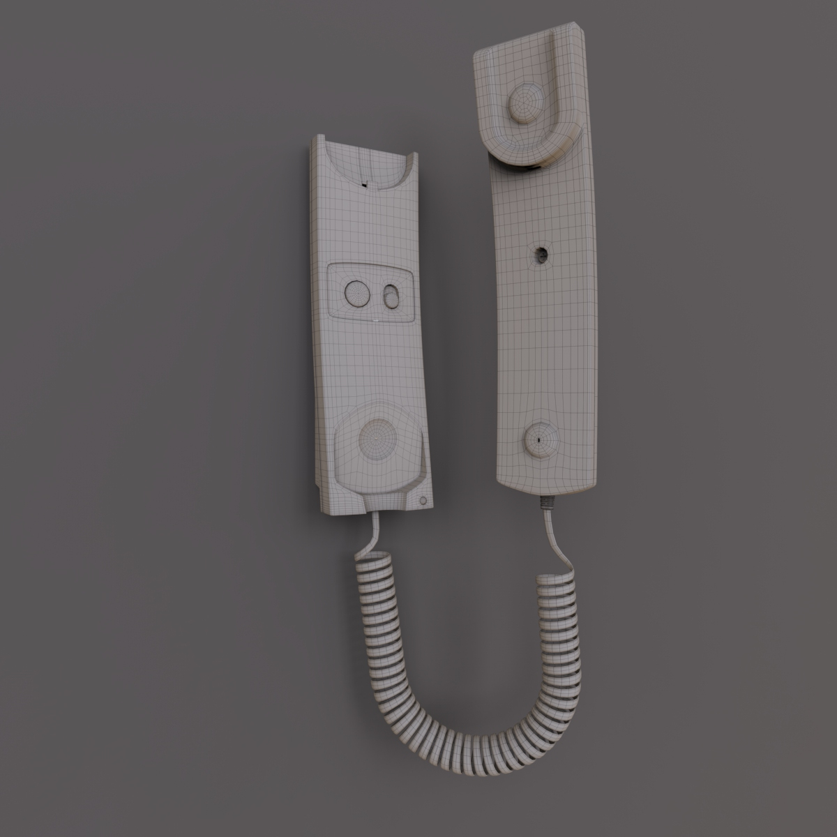 3D model Domophone apartment handset Vizit UKP12M TurboSquid 1745215