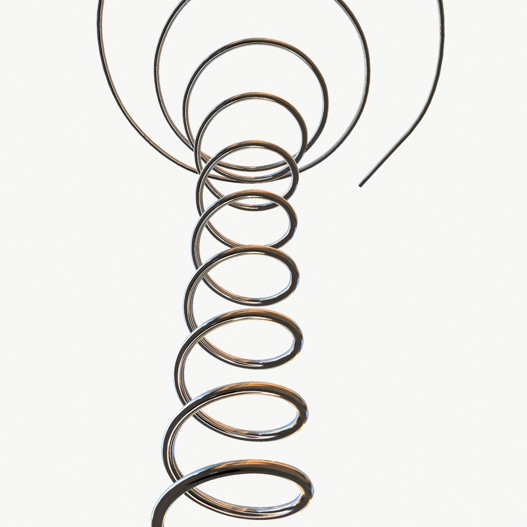 3D metal spiral spring model - TurboSquid 1410425