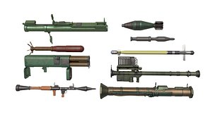 3D Rocket Launchers Collection