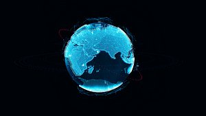 Animated Hologram Planet Earth v1