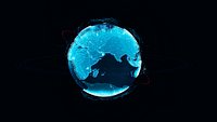 Animated Hologram Planet Earth v1