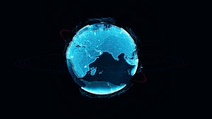 Animated Hologram Planet Earth v1