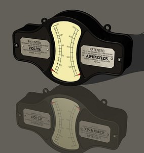 3D vintage weston electrical instrument model