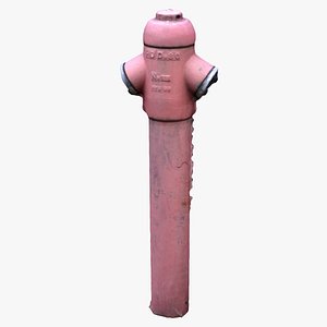 hydrant red scan 3d model