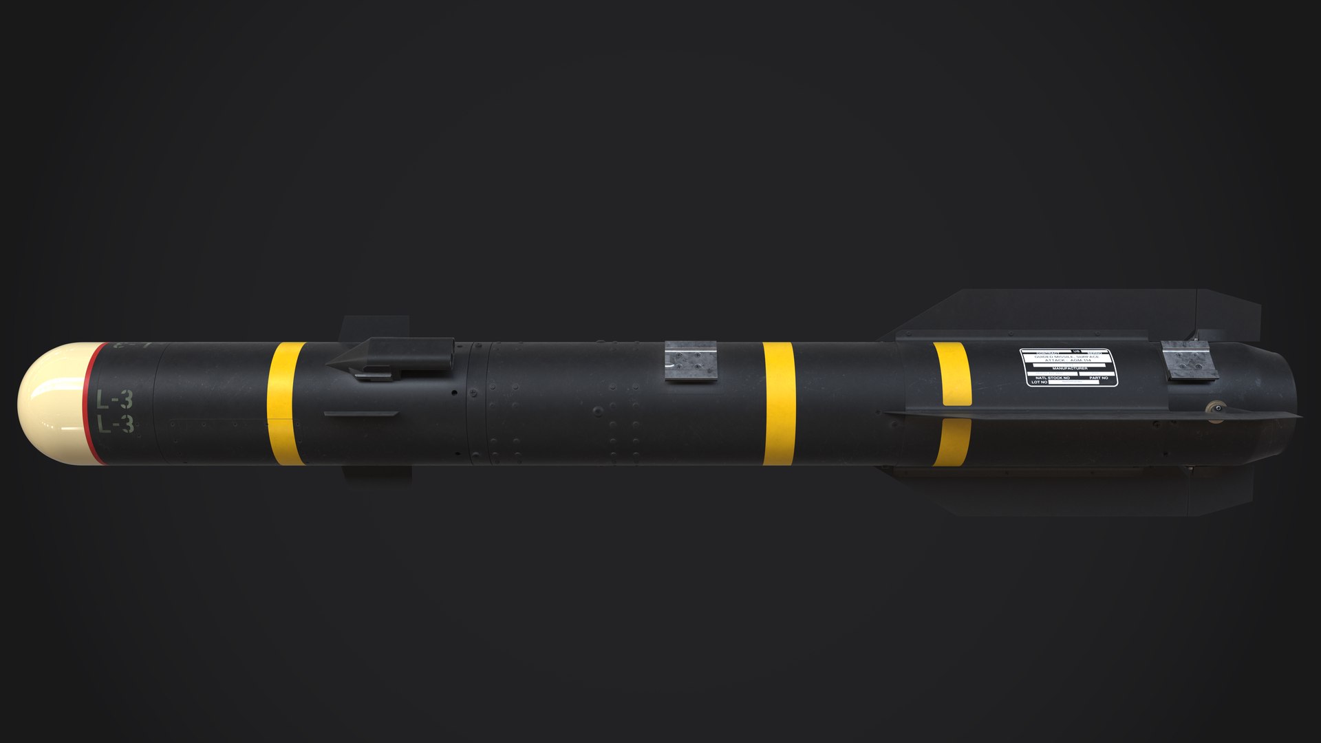 AGM-114L Hellfire with M299 Launcher 3D model https://p.turbosquid.com/ts-thumb/SB/suqhl3/KA/agm114l_006/png/1675115821/1920x1080/fit_q87/f344a59f4381d8f8e2d47fbcecb42e9d4ab56590/agm114l_006.jpg