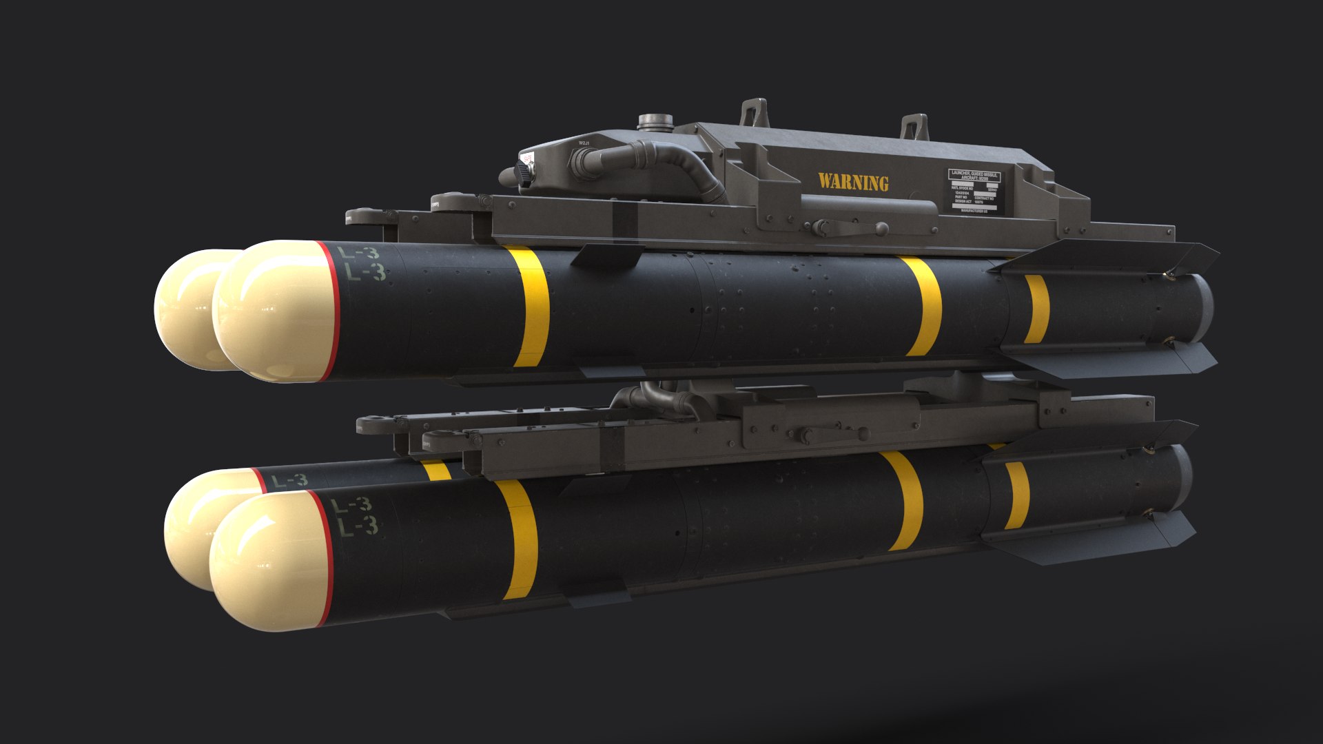 AGM-114L Hellfire with M299 Launcher 3D model https://p.turbosquid.com/ts-thumb/SB/suqhl3/sL/agm114lm299_003/png/1675115631/1920x1080/fit_q87/f68fe61e942b2bb559a339210915ec05e4be4bdd/agm114lm299_003.jpg