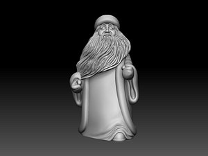 3d santa claus ded model
