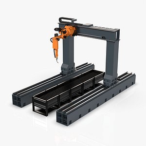 Gantry Cutting Robot 3D model