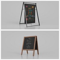 Customizable Minimalist A-Frame Chalkboard Signs
